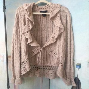 Ruffle wrap around cardigan
